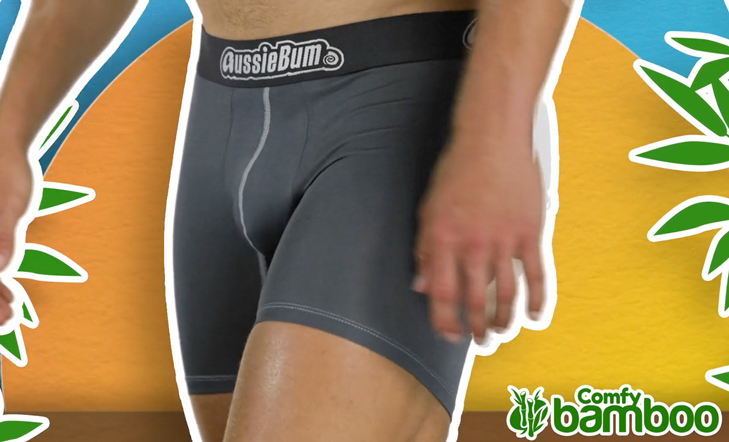 AussieBum Bambusové Boxerky COMFY BAMBOO Charcoal4
